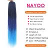 imageNAYOO Senegalese Twist Crochet Hair For Black Women  8 Packs 35 StrandsPack Small Twist Crochet Braids Hair Hot Water Setting Crochet Braiding Hair Straight Ends18 Inch 1B1BPurpleBlue