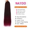 imageNAYOO Senegalese Twist Crochet Hair For Black Women  8 Packs 35 StrandsPack Small Twist Crochet Braids Hair Hot Water Setting Crochet Braiding Hair Straight Ends18 Inch 1B1BBUG