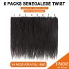 imageNAYOO Senegalese Twist Crochet Hair For Black Women  8 Packs 35 StrandsPack Small Twist Crochet Braids Hair Hot Water Setting Crochet Braiding Hair Straight Ends18 Inch 1B2