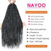 imageNAYOO Senegalese Twist Crochet Hair For Black Women  8 Packs 35 StrandsPack Small Twist Crochet Braids Hair Hot Water Setting Crochet Braiding Hair Straight Ends18 Inch 1B1B Mixed Tinsel