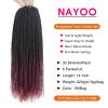 imageNAYOO Senegalese Twist Crochet Hair For Black Women  8 Packs 35 StrandsPack Small Twist Crochet Braids Hair Hot Water Setting Crochet Braiding Hair Straight Ends18 Inch 1B1BBUG