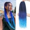 imageNAYOO Senegalese Twist Crochet Hair For Black Women  8 Packs 35 StrandsPack Small Twist Crochet Braids Hair Hot Water Setting Crochet Braiding Hair Straight Ends18 Inch 1B1BPurpleBlue