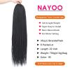 imageNAYOO Senegalese Twist Crochet Hair For Black Women  8 Packs 35 StrandsPack Small Twist Crochet Braids Hair Hot Water Setting Crochet Braiding Hair Straight Ends18 Inch 1BNatural Black