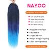 imageNAYOO Senegalese Twist Crochet Hair For Black Women  8 Packs 35 StrandsPack Small Twist Crochet Braids Hair Hot Water Setting Crochet Braiding Hair Straight Ends18 Inch 1B1BPurpleBlue