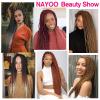imageNAYOO Senegalese Twist Crochet Hair For Black Women  8 Packs 35 StrandsPack Small Twist Crochet Braids Hair Hot Water Setting Crochet Braiding Hair Straight Ends18 Inch 1B30