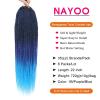 imageNAYOO Senegalese Twist Crochet Hair For Black Women  8 Packs 35 StrandsPack Small Twist Crochet Braids Hair Hot Water Setting Crochet Braiding Hair Straight Ends18 Inch 1B1BPurpleBlue