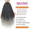 imageNAYOO Senegalese Twist Crochet Hair For Black Women  8 Packs 35 StrandsPack Small Twist Crochet Braids Hair Hot Water Setting Crochet Braiding Hair Straight Ends18 Inch 1B1BGray