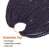 imageNAYOO Senegalese Twist Crochet Hair For Black Women  8 Packs 35 StrandsPack Small Twist Crochet Braids Hair Hot Water Setting Crochet Braiding Hair Straight Ends18 Inch 1B1BPurpleBug