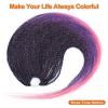 imageNAYOO Senegalese Twist Crochet Hair For Black Women  8 Packs 35 StrandsPack Small Twist Crochet Braids Hair Hot Water Setting Crochet Braiding Hair Straight Ends18 Inch 1B1BPurplePink