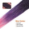 imageNAYOO Senegalese Twist Crochet Hair For Black Women  8 Packs 35 StrandsPack Small Twist Crochet Braids Hair Hot Water Setting Crochet Braiding Hair Straight Ends18 Inch 1B1BPurplePink