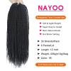 imageNAYOO Senegalese Twist Crochet Hair For Black Women  8 Packs 35 StrandsPack Small Twist Crochet Braids Hair Hot Water Setting Crochet Braiding Hair Straight Ends18 Inch 1BNatural Black