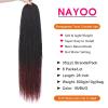 imageNAYOO Senegalese Twist Crochet Hair For Black Women  8 Packs 35 StrandsPack Small Twist Crochet Braids Hair Hot Water Setting Crochet Braiding Hair Straight Ends18 Inch 1B1BBUG