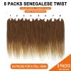 imageNAYOO Senegalese Twist Crochet Hair For Black Women  8 Packs 35 StrandsPack Small Twist Crochet Braids Hair Hot Water Setting Crochet Braiding Hair Straight Ends18 Inch 1B3027