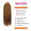 imageNAYOO Senegalese Twist Crochet Hair For Black Women  8 Packs 35 StrandsPack Small Twist Crochet Braids Hair Hot Water Setting Crochet Braiding Hair Straight Ends18 Inch 1B30