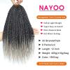 imageNAYOO Senegalese Twist Crochet Hair For Black Women  8 Packs 35 StrandsPack Small Twist Crochet Braids Hair Hot Water Setting Crochet Braiding Hair Straight Ends18 Inch 1B1BGray