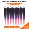 imageNAYOO Senegalese Twist Crochet Hair For Black Women  8 Packs 35 StrandsPack Small Twist Crochet Braids Hair Hot Water Setting Crochet Braiding Hair Straight Ends18 Inch 1B1BPurplePink
