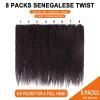 imageNAYOO Senegalese Twist Crochet Hair For Black Women  8 Packs 35 StrandsPack Small Twist Crochet Braids Hair Hot Water Setting Crochet Braiding Hair Straight Ends18 Inch 1B4