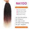 imageNAYOO Senegalese Twist Crochet Hair For Black Women  8 Packs 35 StrandsPack Small Twist Crochet Braids Hair Hot Water Setting Crochet Braiding Hair Straight Ends18 Inch 1B1B350613