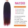 imageNAYOO Senegalese Twist Crochet Hair For Black Women  8 Packs 35 StrandsPack Small Twist Crochet Braids Hair Hot Water Setting Crochet Braiding Hair Straight Ends18 Inch 1B1BPurpleBug