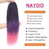 imageNAYOO Senegalese Twist Crochet Hair For Black Women  8 Packs 35 StrandsPack Small Twist Crochet Braids Hair Hot Water Setting Crochet Braiding Hair Straight Ends18 Inch 1B1BPurplePink