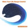 imageNAYOO Senegalese Twist Crochet Hair For Black Women  8 Packs 35 StrandsPack Small Twist Crochet Braids Hair Hot Water Setting Crochet Braiding Hair Straight Ends18 Inch 1B1BPurpleBlue
