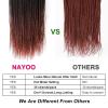 imageNAYOO Senegalese Twist Crochet Hair For Black Women  8 Packs 35 StrandsPack Small Twist Crochet Braids Hair Hot Water Setting Crochet Braiding Hair Straight Ends18 Inch 1BT350