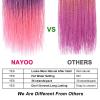 imageNAYOO Senegalese Twist Crochet Hair For Black Women  8 Packs 35 StrandsPack Small Twist Crochet Braids Hair Hot Water Setting Crochet Braiding Hair Straight Ends18 Inch 1B1BPurplePink