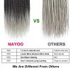 imageNAYOO Senegalese Twist Crochet Hair For Black Women  8 Packs 35 StrandsPack Small Twist Crochet Braids Hair Hot Water Setting Crochet Braiding Hair Straight Ends18 Inch 1B1BGray