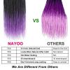 imageNAYOO Senegalese Twist Crochet Hair For Black Women  8 Packs 35 StrandsPack Small Twist Crochet Braids Hair Hot Water Setting Crochet Braiding Hair Straight Ends18 Inch 1B1BPurple