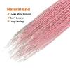 imageNAYOO Senegalese Twist Crochet Hair For Black Women  8 Packs 35 StrandsPack Small Twist Crochet Braids Hair Hot Water Setting Crochet Braiding Hair Straight Ends18 Inch 1BPink with Tinsel