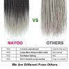 imageNAYOO Senegalese Twist Crochet Hair For Black Women  8 Packs 35 StrandsPack Small Twist Crochet Braids Hair Hot Water Setting Crochet Braiding Hair Straight Ends18 Inch 1B1BGray