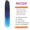 imageNAYOO Senegalese Twist Crochet Hair For Black Women  8 Packs 35 StrandsPack Small Twist Crochet Braids Hair Hot Water Setting Crochet Braiding Hair Straight Ends18 Inch 1B1BPurpleBlue