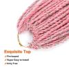 imageNAYOO Senegalese Twist Crochet Hair For Black Women  8 Packs 35 StrandsPack Small Twist Crochet Braids Hair Hot Water Setting Crochet Braiding Hair Straight Ends18 Inch 1BPink with Tinsel
