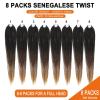 imageNAYOO Senegalese Twist Crochet Hair For Black Women  8 Packs 35 StrandsPack Small Twist Crochet Braids Hair Hot Water Setting Crochet Braiding Hair Straight Ends18 Inch 1B1B3027