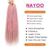 imageNAYOO Senegalese Twist Crochet Hair For Black Women  8 Packs 35 StrandsPack Small Twist Crochet Braids Hair Hot Water Setting Crochet Braiding Hair Straight Ends18 Inch 1BPink with Tinsel