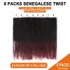 imageNAYOO Senegalese Twist Crochet Hair For Black Women  8 Packs 35 StrandsPack Small Twist Crochet Braids Hair Hot Water Setting Crochet Braiding Hair Straight Ends18 Inch 1B1BBUG