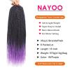 imageNAYOO Senegalese Twist Crochet Hair For Black Women  8 Packs 35 StrandsPack Small Twist Crochet Braids Hair Hot Water Setting Crochet Braiding Hair Straight Ends18 Inch 1B1BPurple