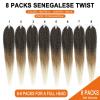 imageNAYOO Senegalese Twist Crochet Hair For Black Women  8 Packs 35 StrandsPack Small Twist Crochet Braids Hair Hot Water Setting Crochet Braiding Hair Straight Ends18 Inch 1B1B27613