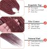 imageNAYOO Senegalese Twist Crochet Hair For Black Women  8 Packs 35 StrandsPack Small Twist Crochet Braids Hair Hot Water Setting Crochet Braiding Hair Straight Ends18 Inch 1BBUG
