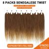 imageNAYOO Senegalese Twist Crochet Hair For Black Women  8 Packs 35 StrandsPack Small Twist Crochet Braids Hair Hot Water Setting Crochet Braiding Hair Straight Ends18 Inch 1B3027