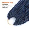 imageNAYOO Senegalese Twist Crochet Hair For Black Women  8 Packs 35 StrandsPack Small Twist Crochet Braids Hair Hot Water Setting Crochet Braiding Hair Straight Ends18 Inch 1B1BPurpleBlue