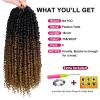 imagePassion Twist Hair  8 Packs 14 Inch Passion Twist Crochet Hair For Women Crochet Pretwisted Curly Hair Passion Twists Synthetic Braiding Hair Extensions 14 Inch 8 Packs T27T1B3027