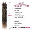 imagePassion Twist Hair  8 Packs 14 Inch Passion Twist Crochet Hair For Women Crochet Pretwisted Curly Hair Passion Twists Synthetic Braiding Hair Extensions 14 Inch 8 Packs T27T27