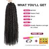 imagePassion Twist Hair  8 Packs 14 Inch Passion Twist Crochet Hair For Women Crochet Pretwisted Curly Hair Passion Twists Synthetic Braiding Hair Extensions 14 Inch 8 Packs T274