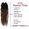 imagePassion Twist Hair  8 Packs 14 Inch Passion Twist Crochet Hair For Women Crochet Pretwisted Curly Hair Passion Twists Synthetic Braiding Hair Extensions 14 Inch 8 Packs T27OT30