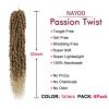 imagePassion Twist Hair  8 Packs 14 Inch Passion Twist Crochet Hair For Women Crochet Pretwisted Curly Hair Passion Twists Synthetic Braiding Hair Extensions 14 Inch 8 Packs T27T27613