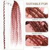 imagePassion Twist Hair  8 Packs 14 Inch Passion Twist Crochet Hair For Women Crochet Pretwisted Curly Hair Passion Twists Synthetic Braiding Hair Extensions 14 Inch 8 Packs T27350