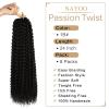 imagePassion Twist Hair  8 Packs 14 Inch Passion Twist Crochet Hair For Women Crochet Pretwisted Curly Hair Passion Twists Synthetic Braiding Hair Extensions 14 Inch 8 Packs T271B