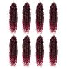imagePassion Twist Hair  8 Packs 14 Inch Passion Twist Crochet Hair For Women Crochet Pretwisted Curly Hair Passion Twists Synthetic Braiding Hair Extensions 14 Inch 8 Packs T27TBUG