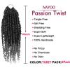 imagePassion Twist Hair  8 Packs 14 Inch Passion Twist Crochet Hair For Women Crochet Pretwisted Curly Hair Passion Twists Synthetic Braiding Hair Extensions 14 Inch 8 Packs T27TGREY